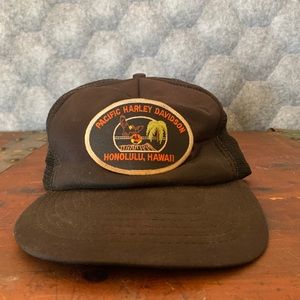 Vintage Retro Hawaii Harley Davidson Trucker Hat